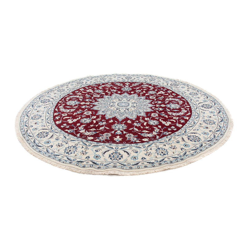 Perzisch tapijt - Nain rond  - 250 x 250 cm - donkerrood