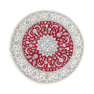 Perzisch tapijt - Nain rond  - 250 x 250 cm - donkerrood