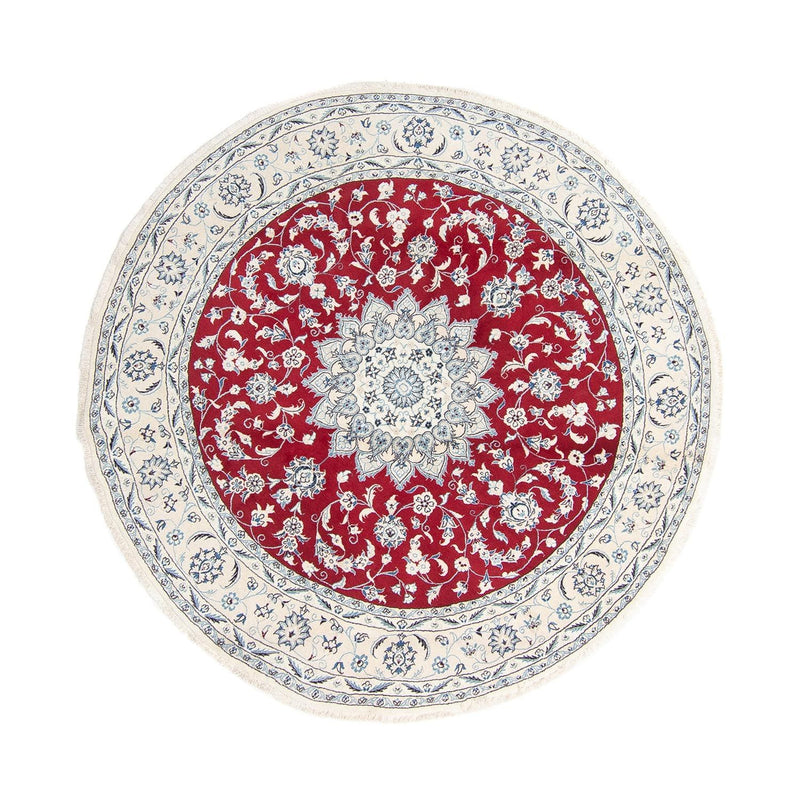 Perzisch tapijt - Nain rond  - 250 x 250 cm - donkerrood