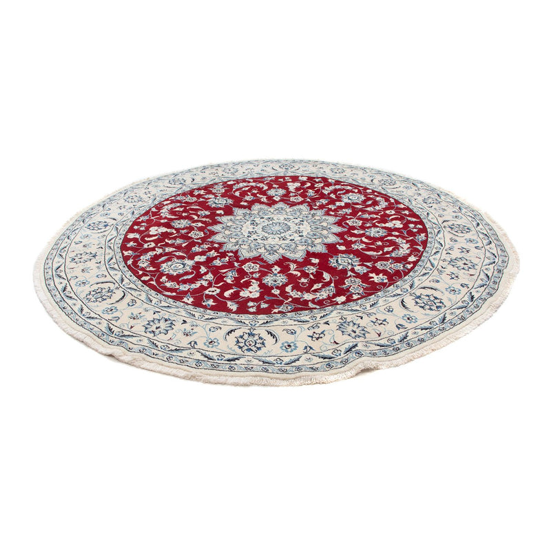 Perzisch tapijt - Nain rond  - 250 x 250 cm - donkerrood