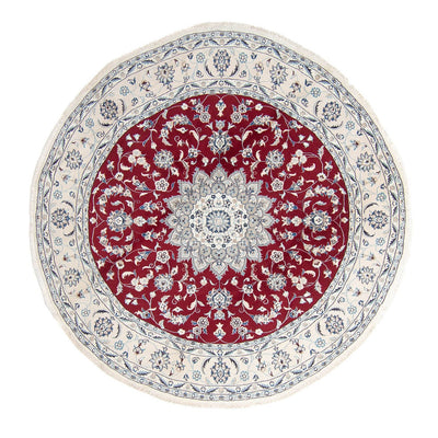 Perzisch tapijt - Nain rond  - 250 x 250 cm - donkerrood