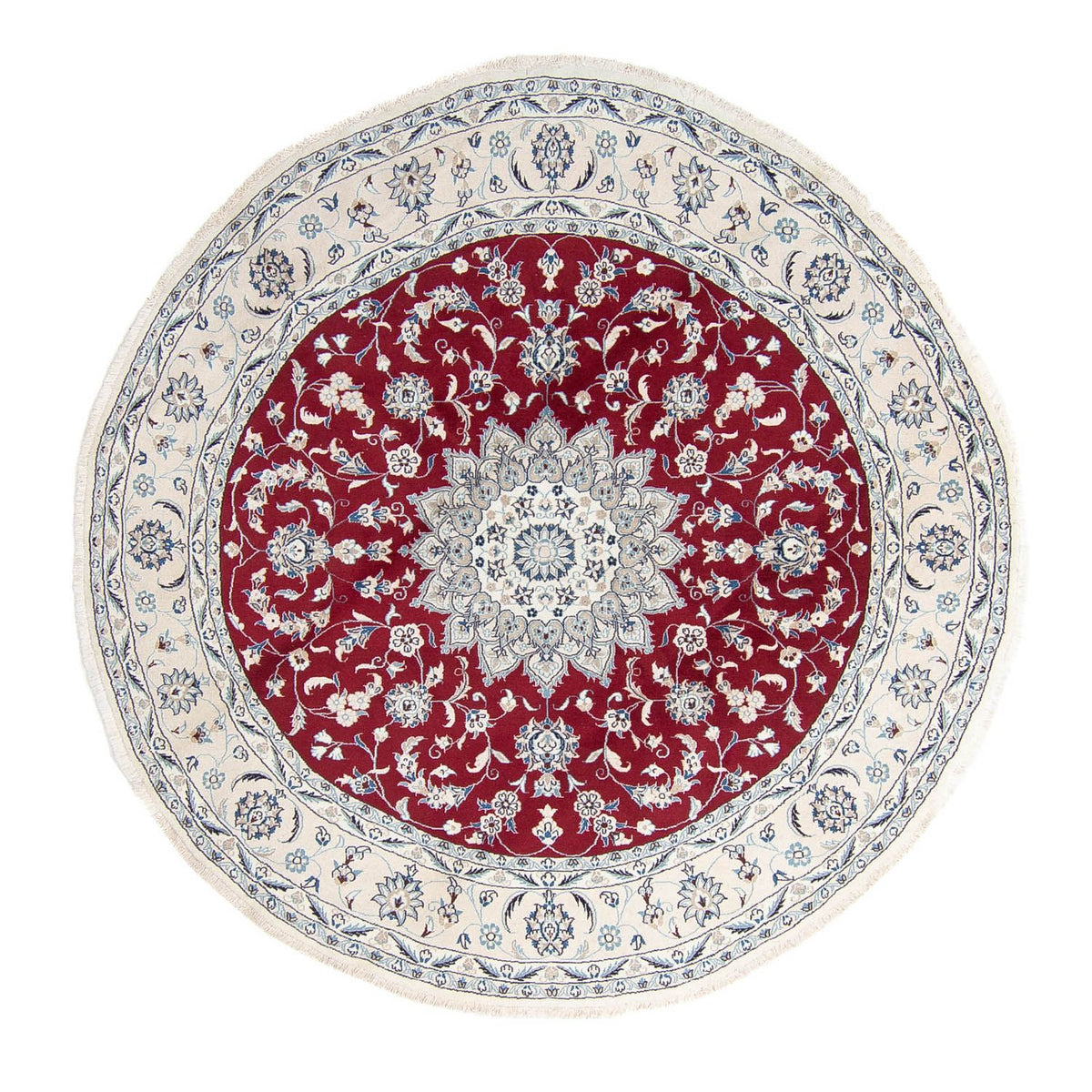 Perzisch tapijt - Nain rond  - 250 x 250 cm - donkerrood