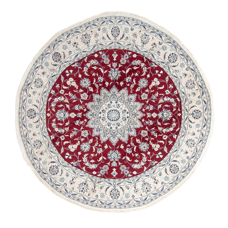 Perzisch tapijt - Nain rond  - 250 x 250 cm - donkerrood