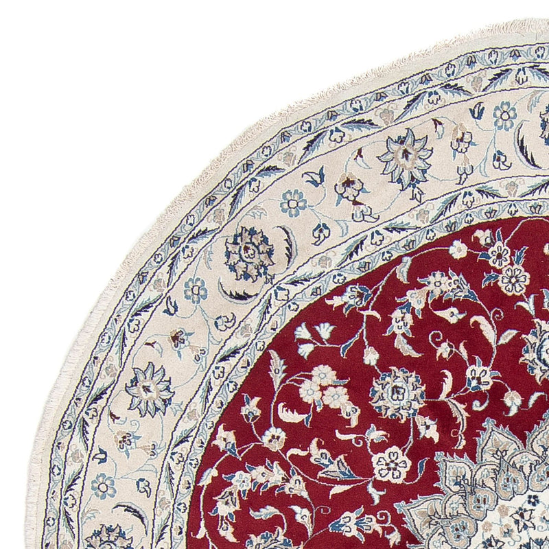 Perzisch tapijt - Nain rond  - 250 x 250 cm - donkerrood