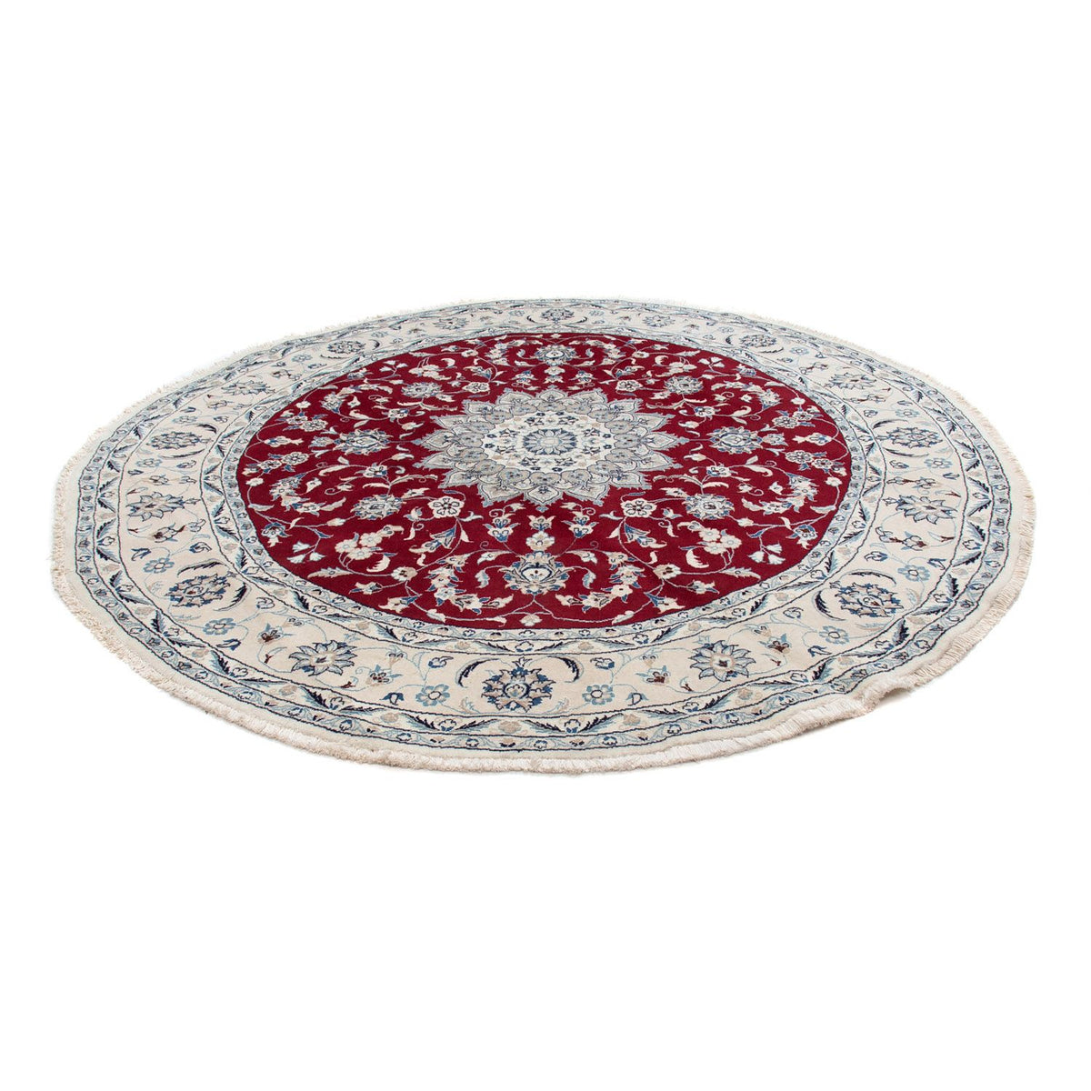 Perzisch tapijt - Nain rond  - 250 x 250 cm - donkerrood