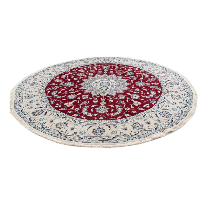 Perzisch tapijt - Nain rond  - 250 x 250 cm - donkerrood