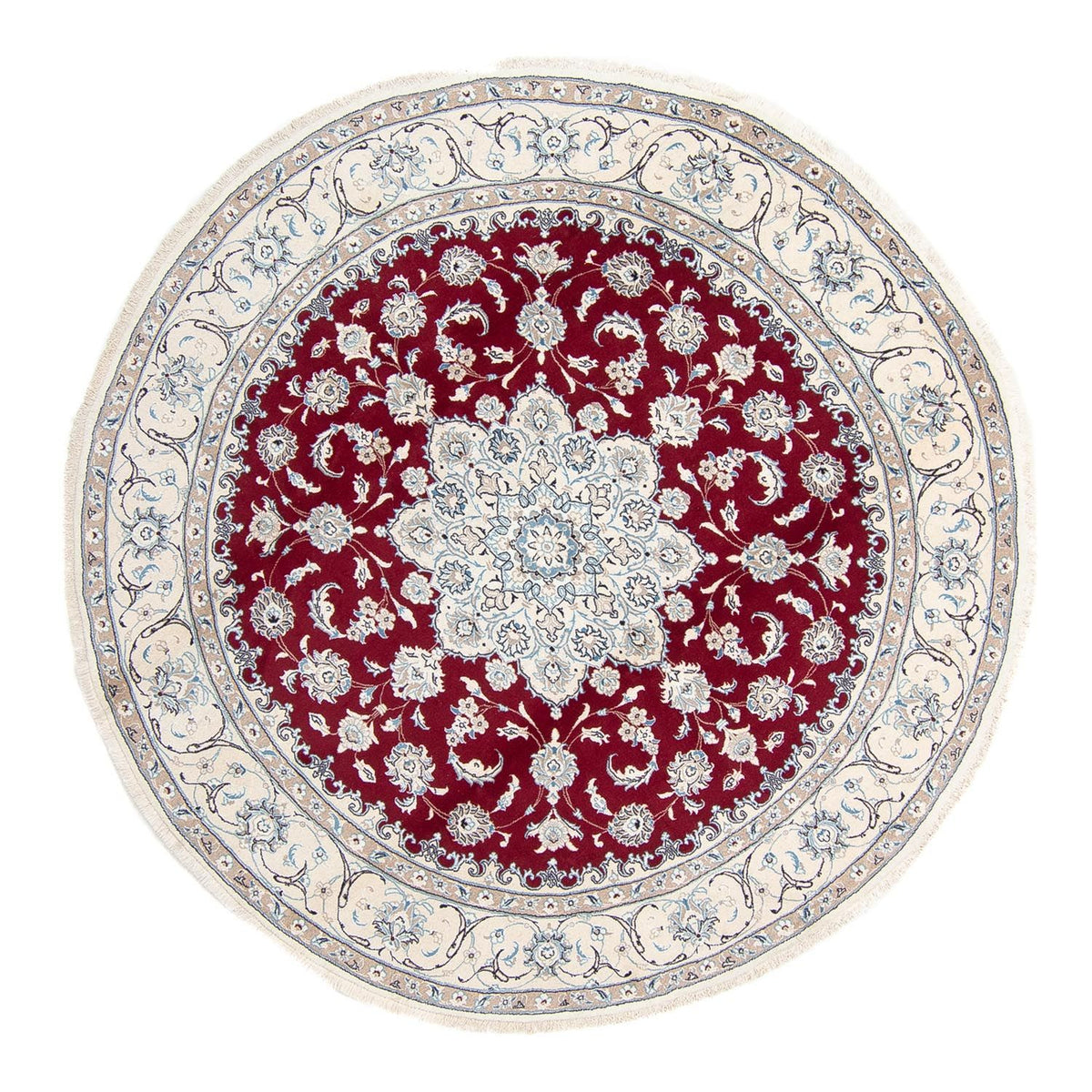 Perzisch tapijt - Nain rond  - 250 x 250 cm - donkerrood