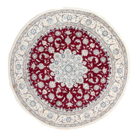 Perzisch tapijt - Nain rond  - 250 x 250 cm - donkerrood