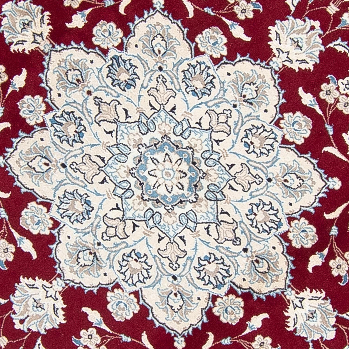 Perzisch tapijt - Nain rond  - 250 x 250 cm - donkerrood