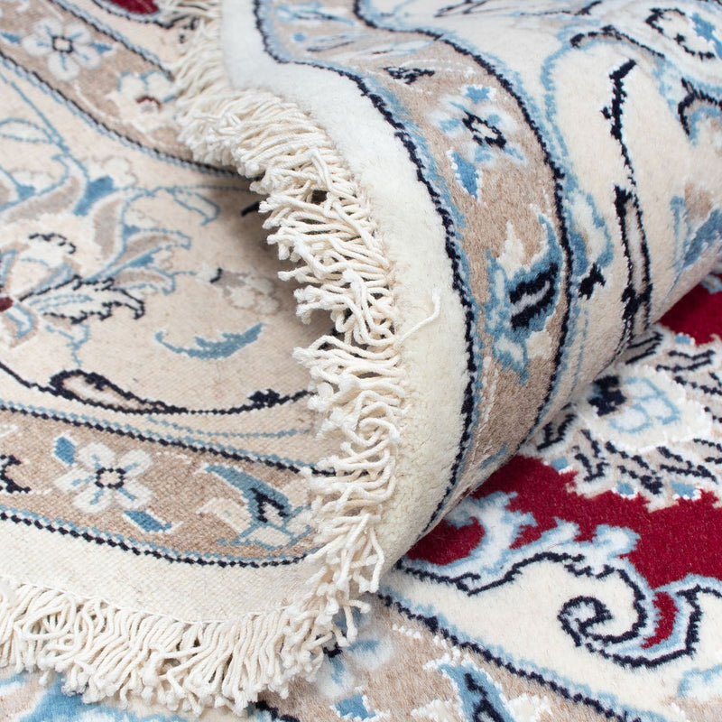 Perzisch tapijt - Nain rond  - 250 x 250 cm - donkerrood