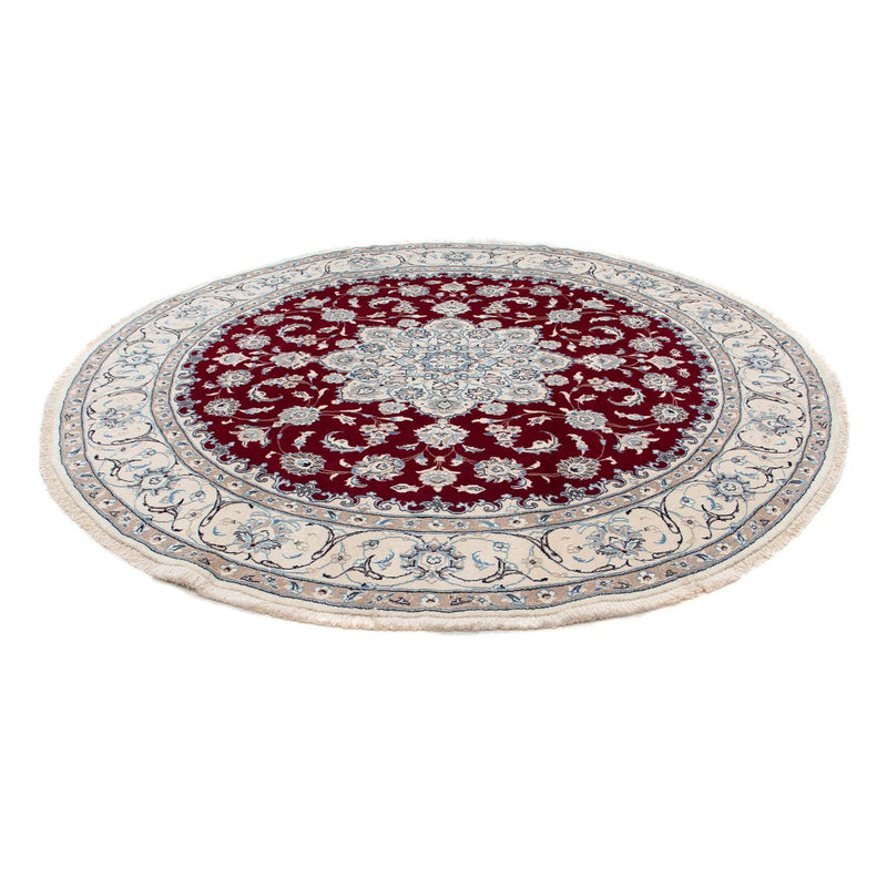 Perzisch tapijt - Nain rond  - 250 x 250 cm - donkerrood