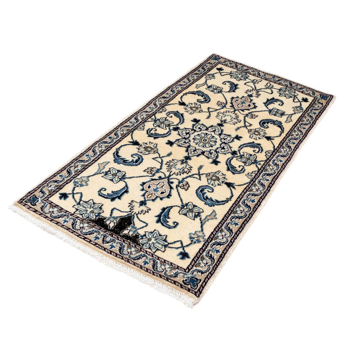 Perzisch tapijt - Nain - 139 x 65 cm - beige