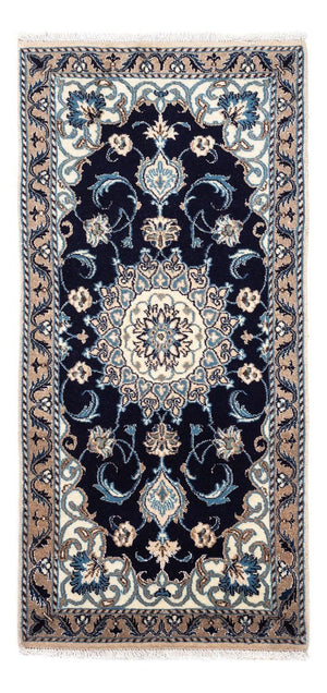 Perzisch tapijt - Nain - 141 x 66 cm - donkerblauw