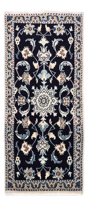 Perzisch tapijt - Nain - 139 x 66 cm - donkerblauw