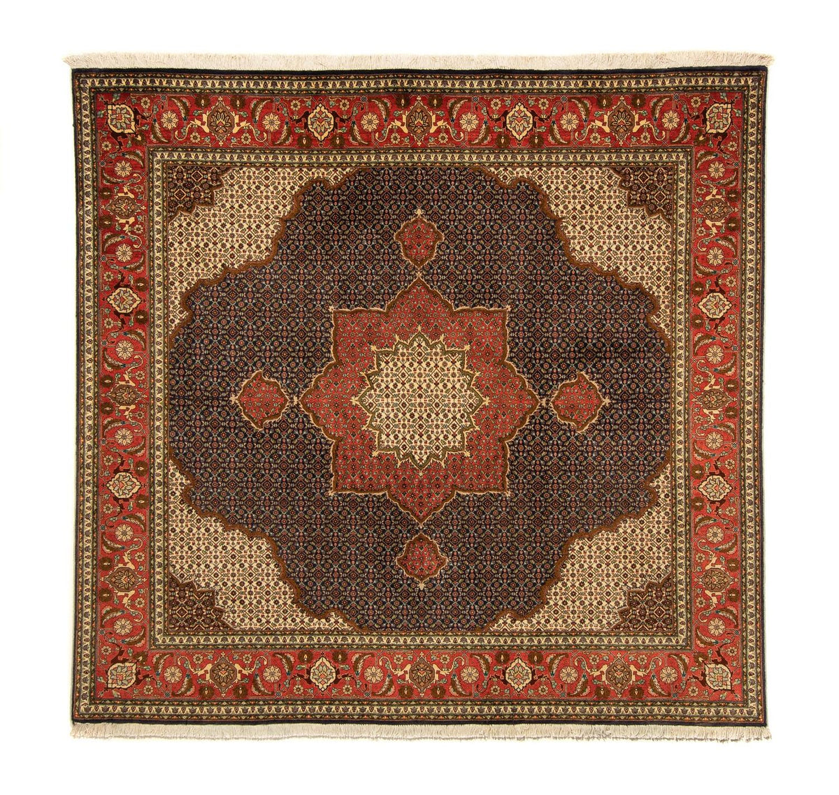 Perzisch tapijt - Tabriz vierkant  - 201 x 195 cm - donkerblauw