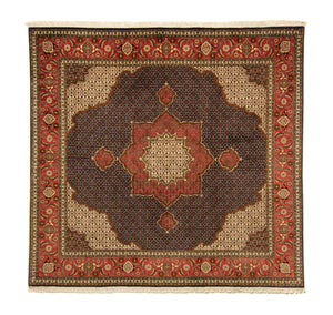 Perzisch tapijt - Tabriz vierkant  - 201 x 195 cm - donkerblauw