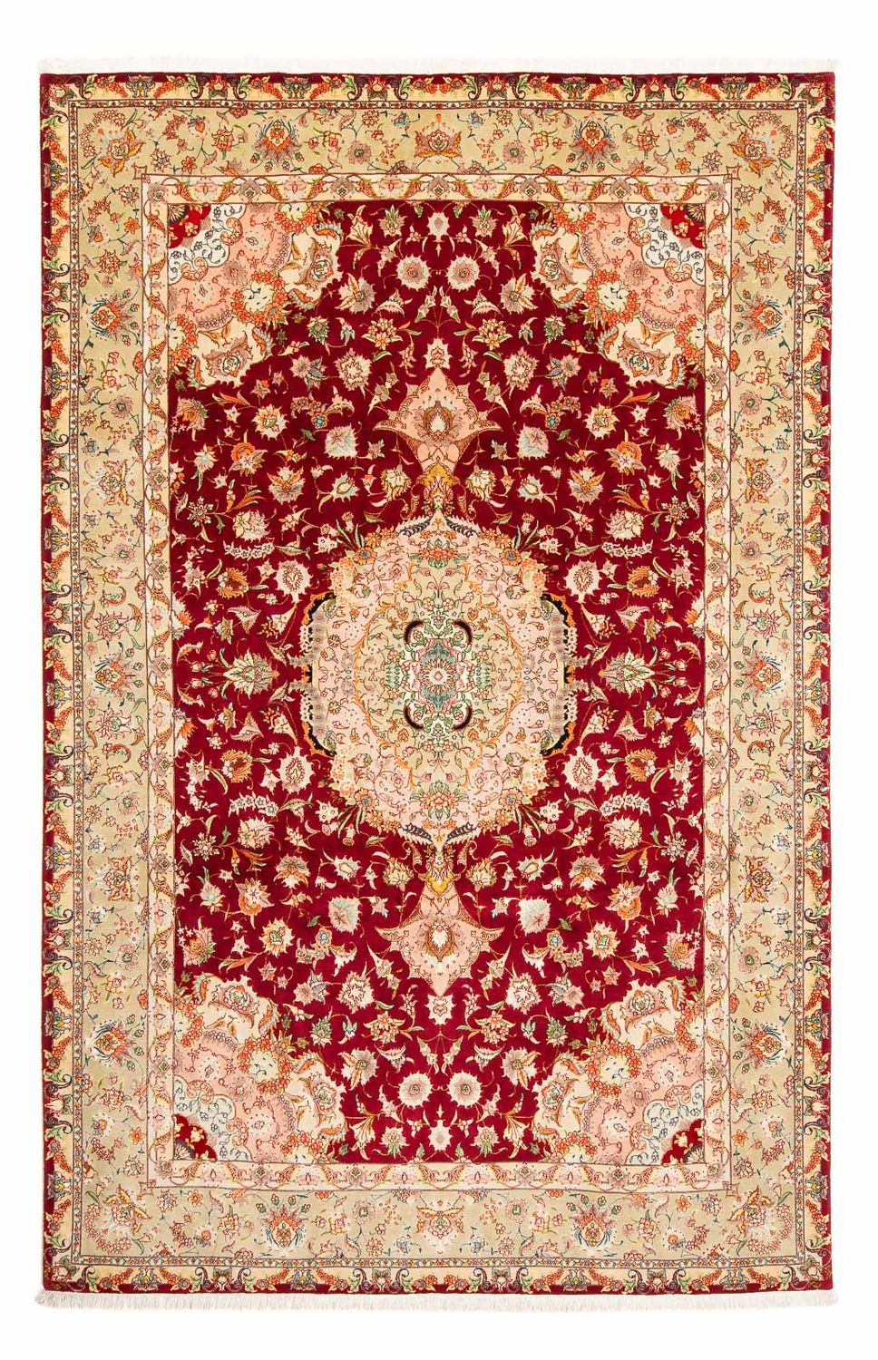 Perzisch tapijt - Tabriz - Royal - 312 x 204 cm - donkerrood