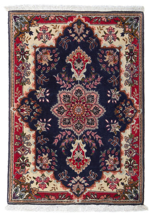 Perzisch tapijt - Tabriz - Royal - 92 x 62 cm - donkerblauw