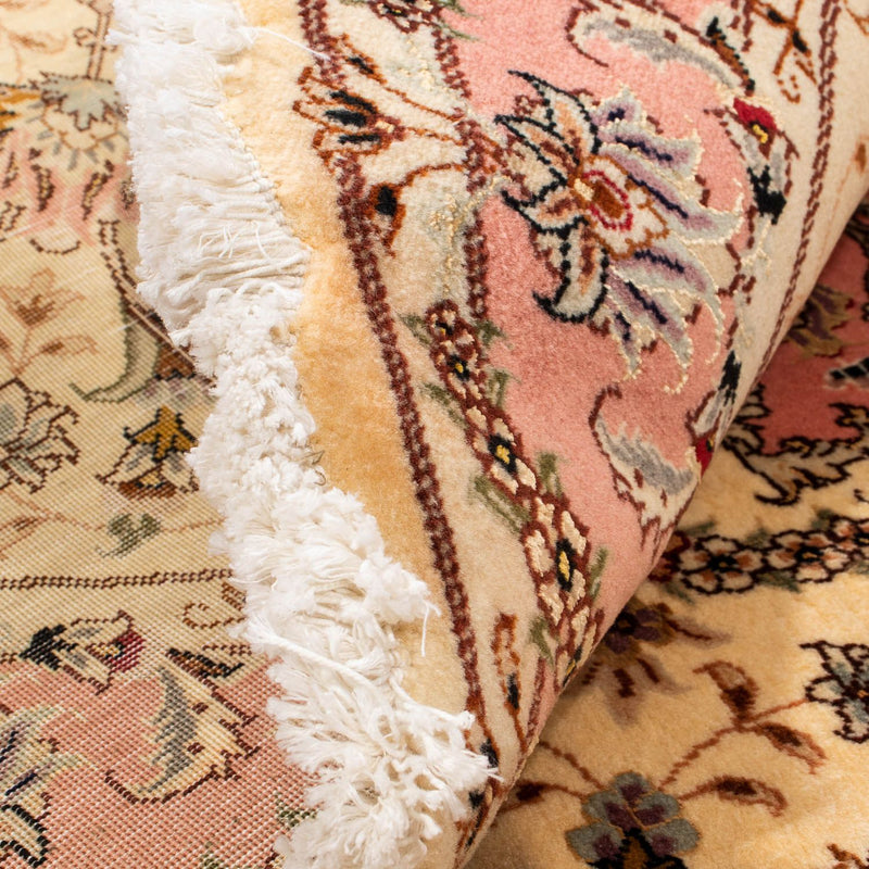 Perzisch tapijt - Tabriz - Royal rond  - 150 x 150 cm - lichtbruin