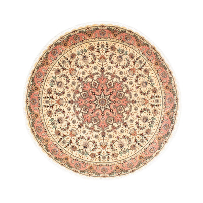 Perzisch tapijt - Tabriz - Royal rond  - 150 x 150 cm - beige