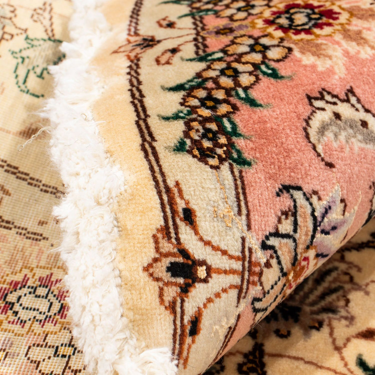 Perzisch tapijt - Tabriz - Royal rond  - 150 x 150 cm - beige