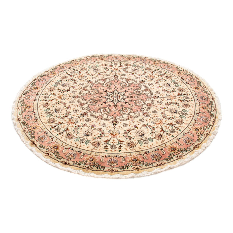 Perzisch tapijt - Tabriz - Royal rond  - 150 x 150 cm - beige