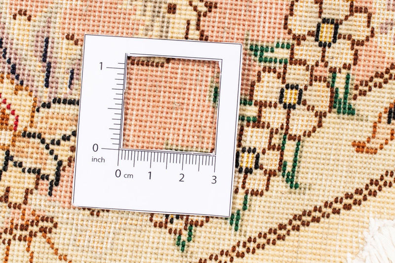 Perzisch tapijt - Tabriz - Royal rond  - 150 x 150 cm - beige