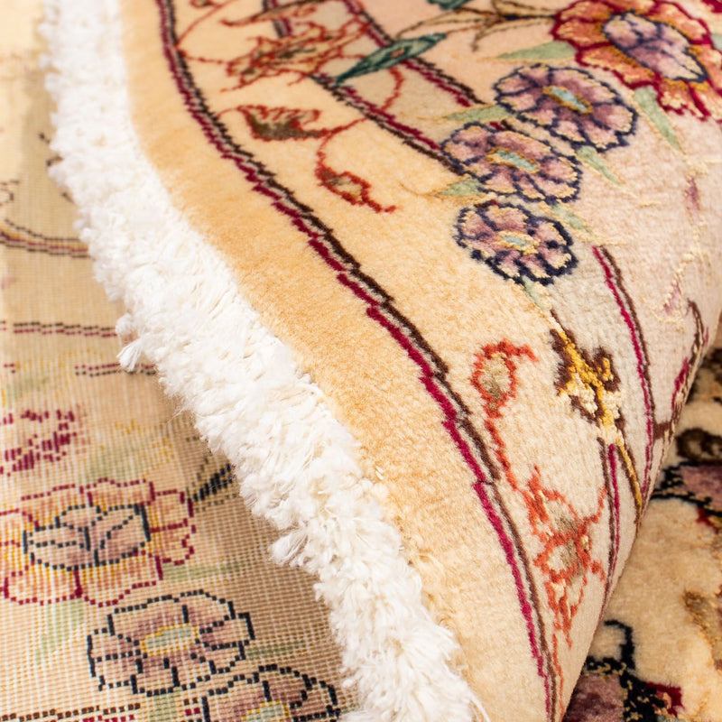 Perzisch tapijt - Tabriz - Royal rond  - 150 x 150 cm - lichtbruin