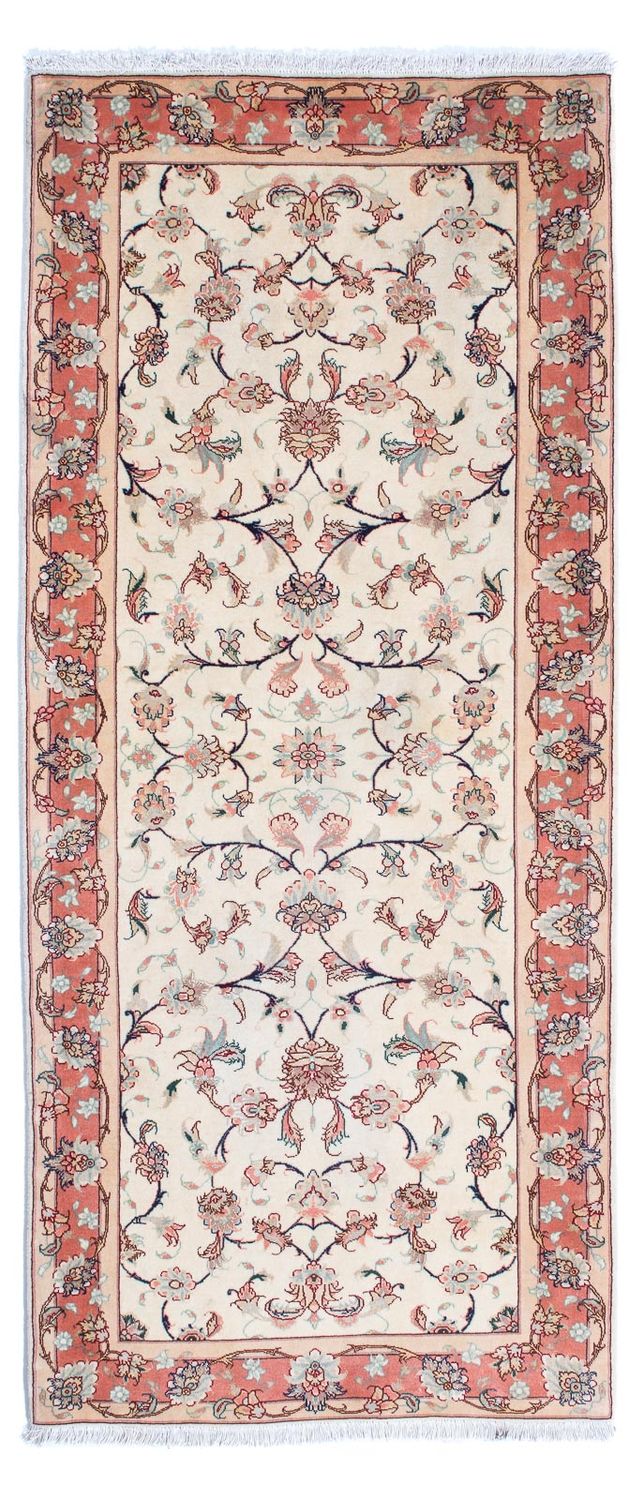 Loper Perzisch tapijt - Tabriz - Royal - 183 x 77 cm - beige