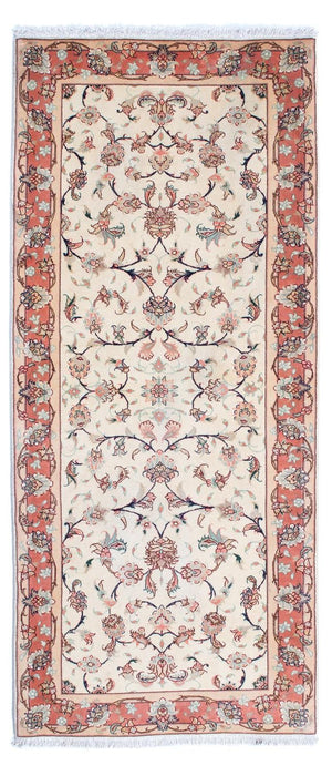 Loper Perzisch tapijt - Tabriz - Royal - 183 x 77 cm - beige