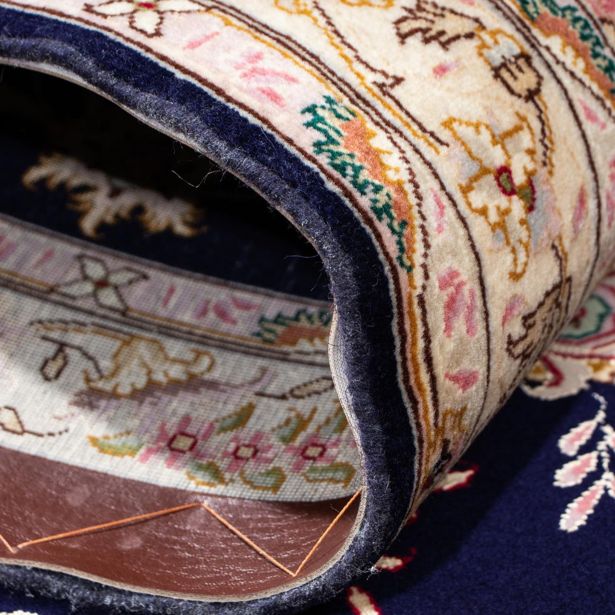 Loper Perzisch tapijt - Tabriz - Royal - 198 x 82 cm - donkerblauw