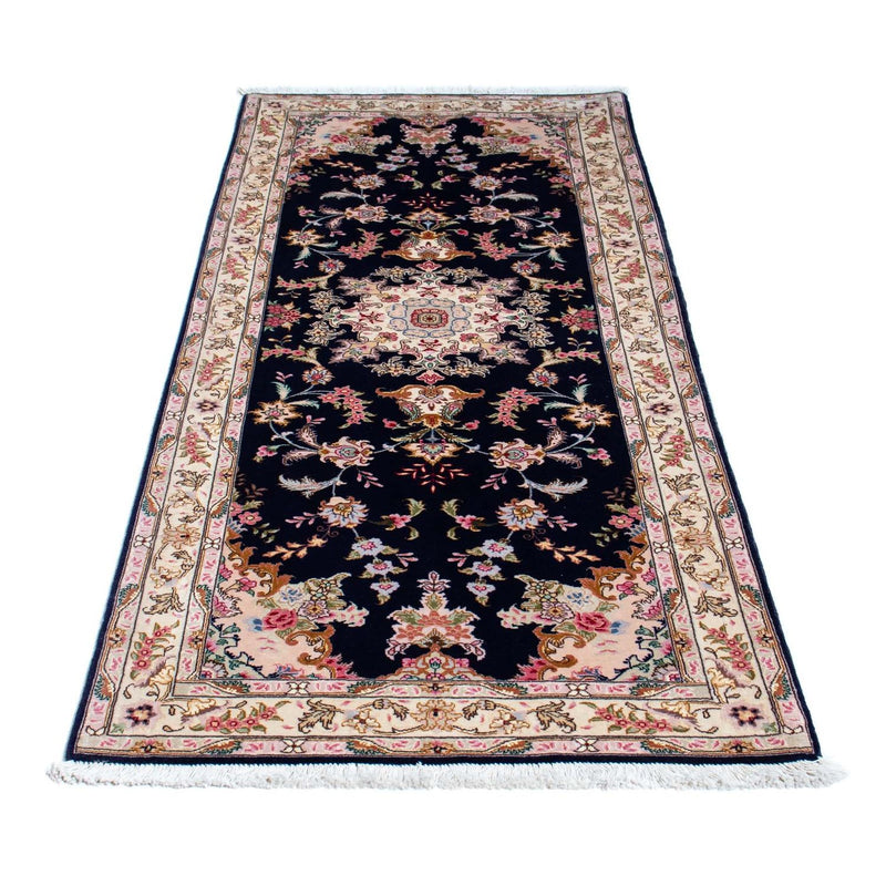 Loper Perzisch tapijt - Tabriz - Royal - 198 x 82 cm - donkerblauw