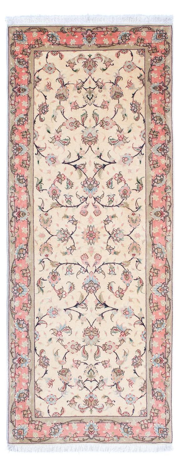 Loper Perzisch tapijt - Tabriz - Royal - 200 x 77 cm - beige