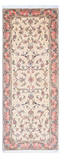 Loper Perzisch tapijt - Tabriz - Royal - 200 x 77 cm - beige