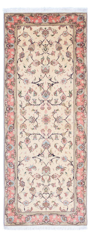 Loper Perzisch tapijt - Tabriz - Royal - 200 x 77 cm - beige
