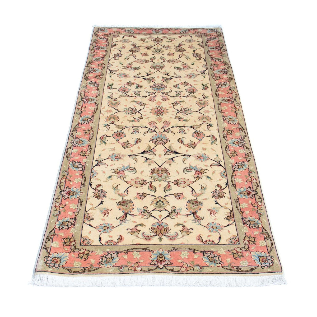 Loper Perzisch tapijt - Tabriz - Royal - 200 x 77 cm - beige