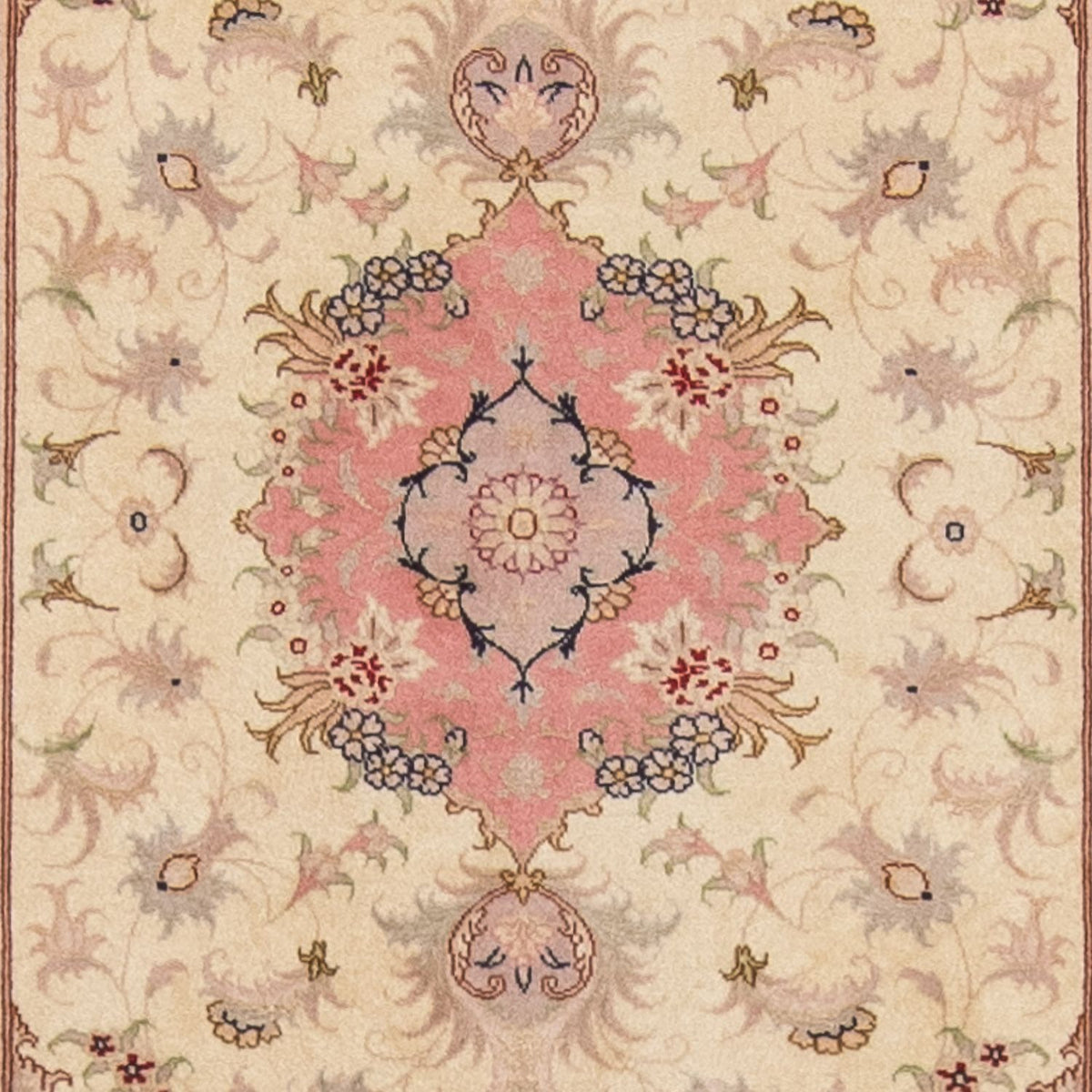Loper Perzisch tapijt - Tabriz - Royal - 410 x 80 cm - beige