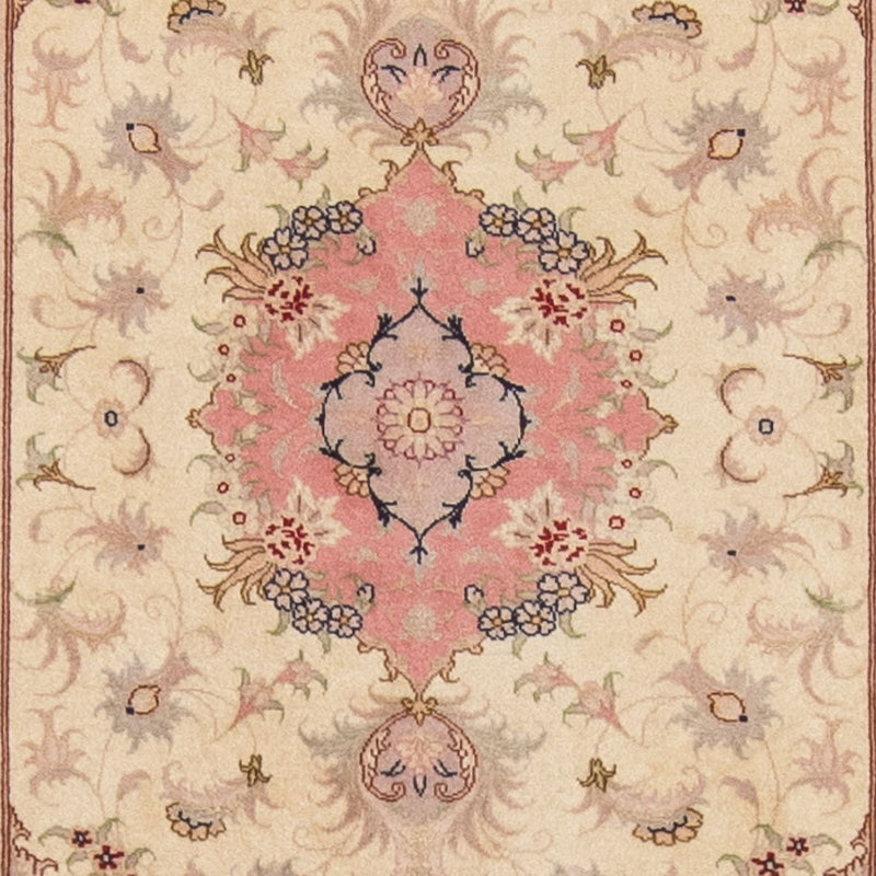 Loper Perzisch tapijt - Tabriz - Royal - 410 x 80 cm - beige