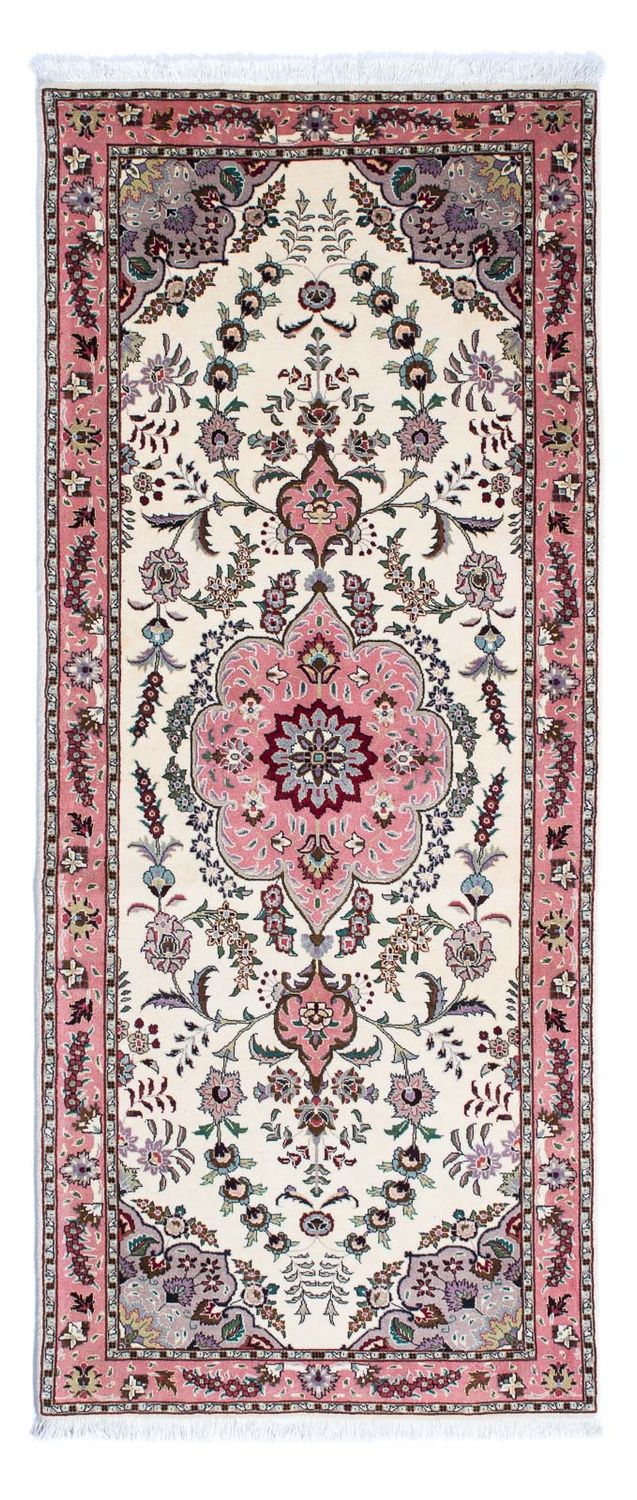 Loper Perzisch tapijt - Tabriz - Royal - 202 x 82 cm - beige