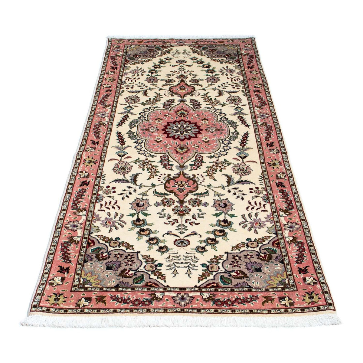 Loper Perzisch tapijt - Tabriz - Royal - 202 x 82 cm - beige