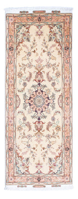 Loper Perzisch tapijt - Tabriz - Royal - 212 x 81 cm - beige