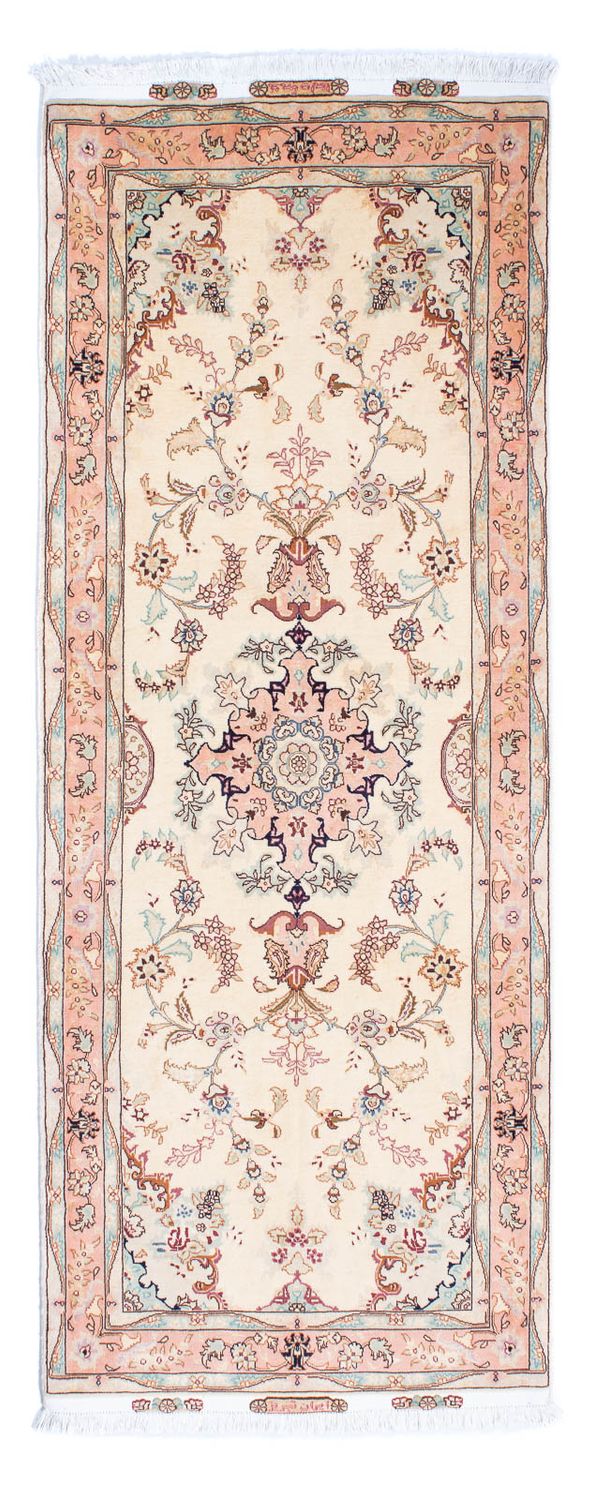 Loper Perzisch tapijt - Tabriz - Royal - 212 x 81 cm - beige