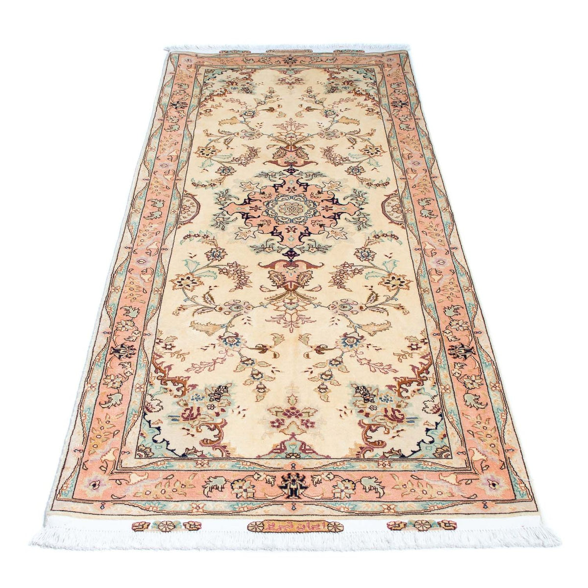 Loper Perzisch tapijt - Tabriz - Royal - 212 x 81 cm - beige
