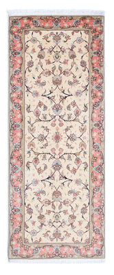 Loper Perzisch tapijt - Tabriz - Royal - 202 x 77 cm - beige