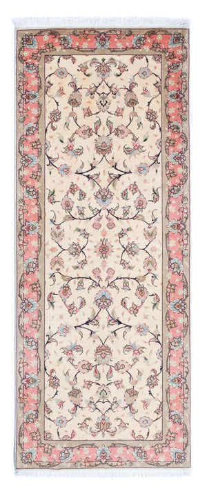 Loper Perzisch tapijt - Tabriz - Royal - 202 x 77 cm - beige