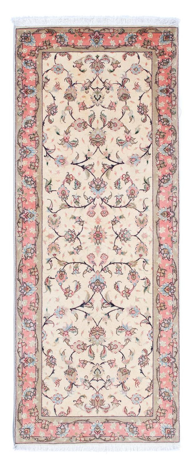 Loper Perzisch tapijt - Tabriz - Royal - 202 x 77 cm - beige
