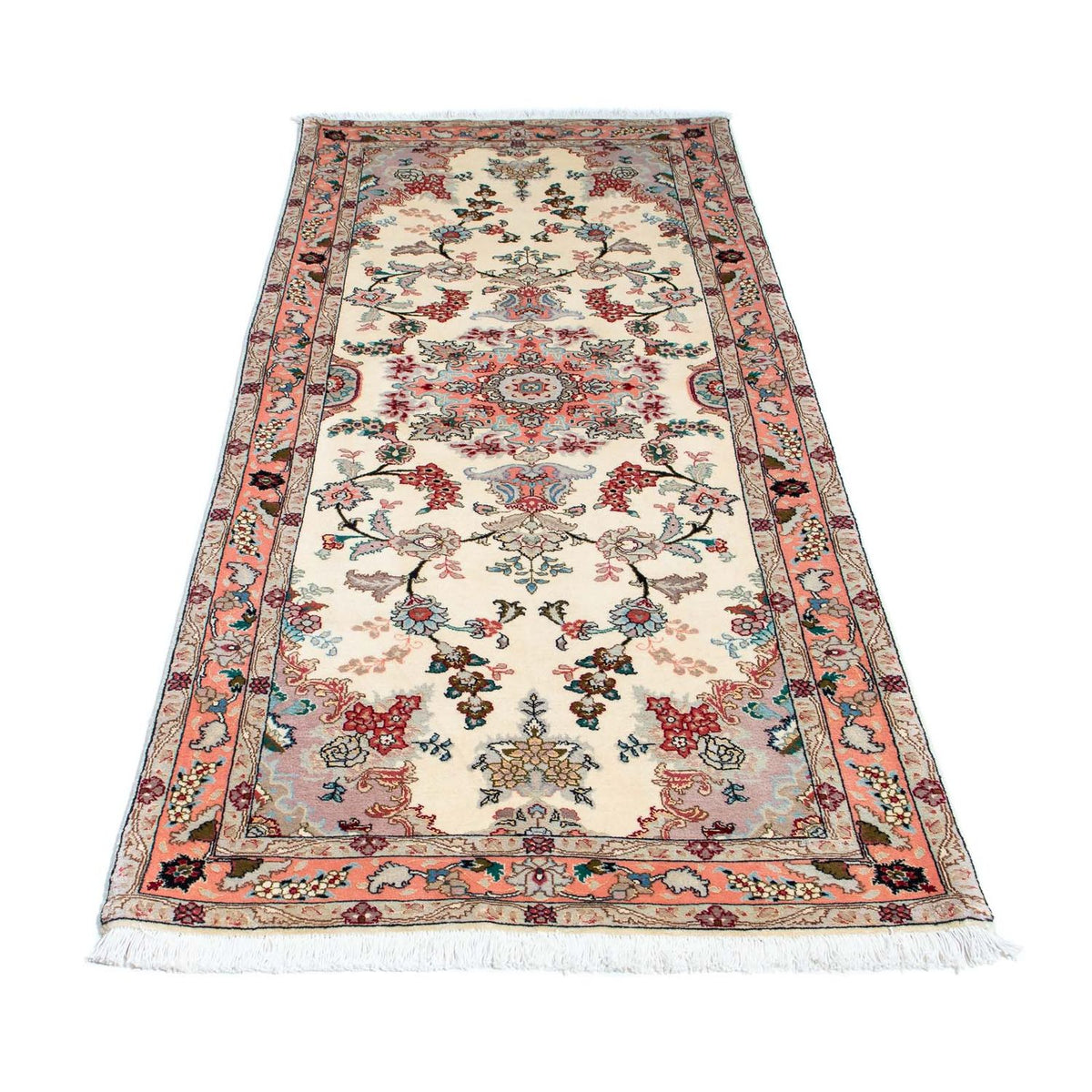 Loper Perzisch tapijt - Tabriz - Royal - 205 x 82 cm - beige