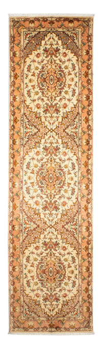 Loper Perzisch tapijt - Tabriz - Royal - 314 x 87 cm - beige