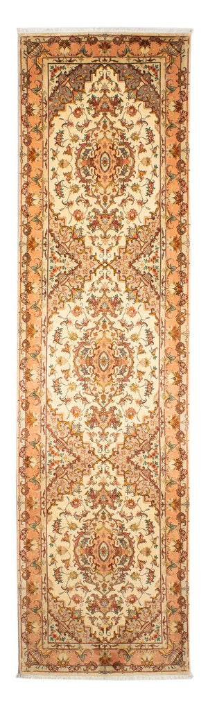 Loper Perzisch tapijt - Tabriz - Royal - 314 x 87 cm - beige