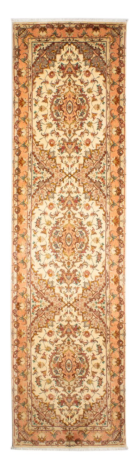 Loper Perzisch tapijt - Tabriz - Royal - 314 x 87 cm - beige